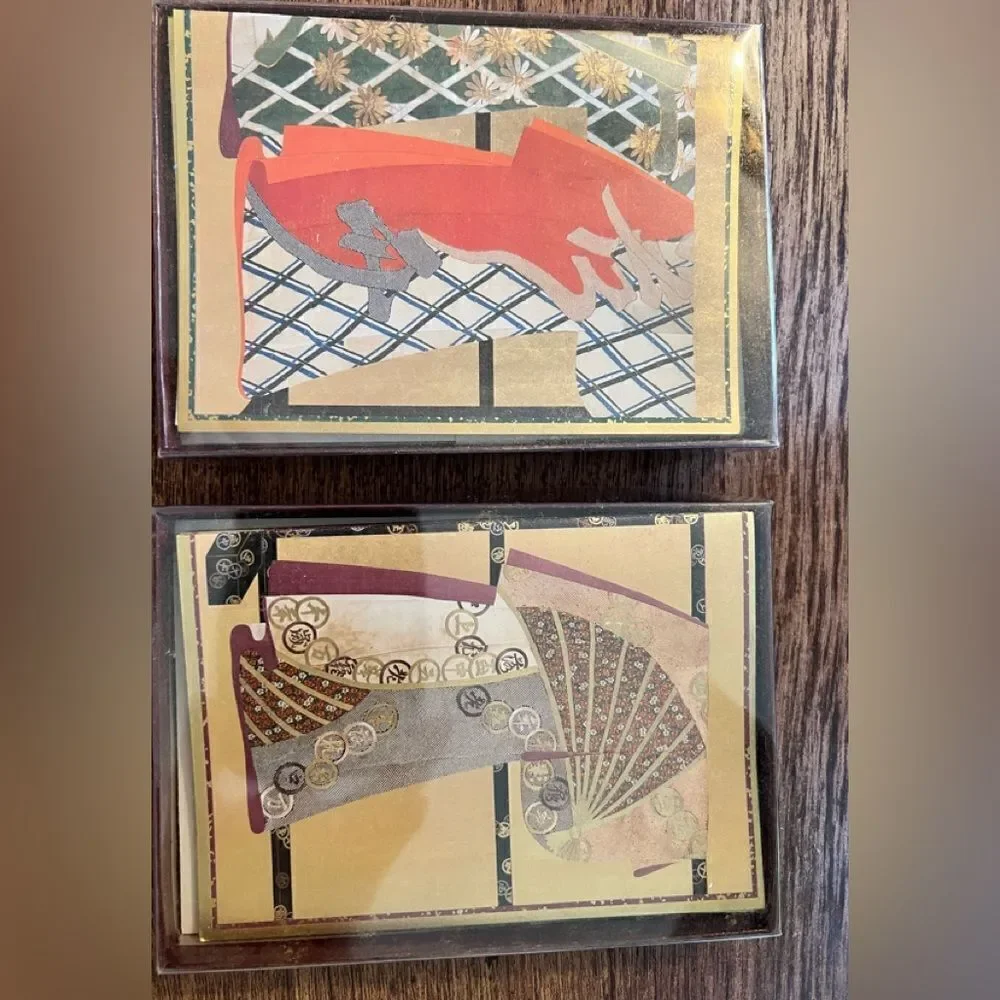 Vintage Kimono Screen Note Cards